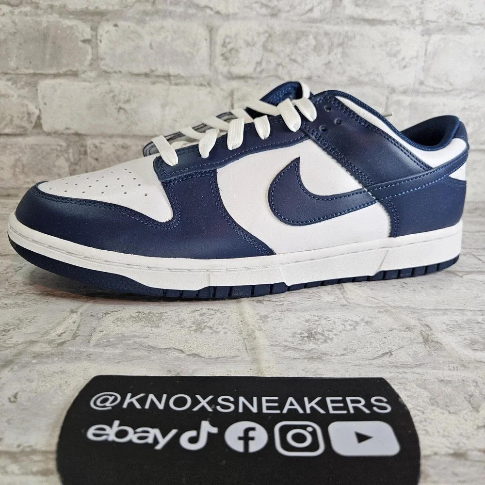 Nike Dunk Low Velarian Blue White Leather DD1391-400 Men's Size 12